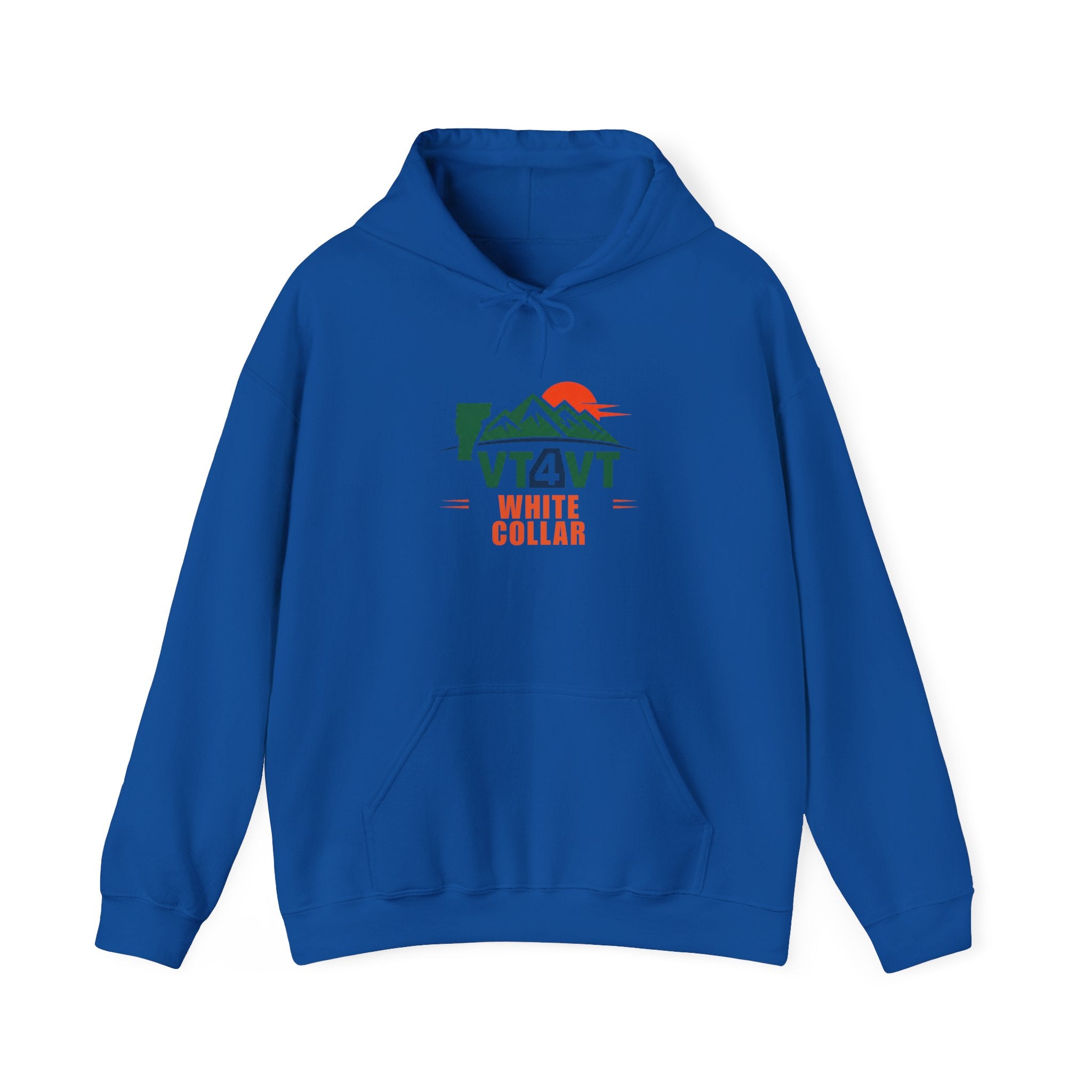 VT4VT WHITE COLLAR Hoodie — "Vermont's Future Worth Protecting — DAMN RIGHT"
