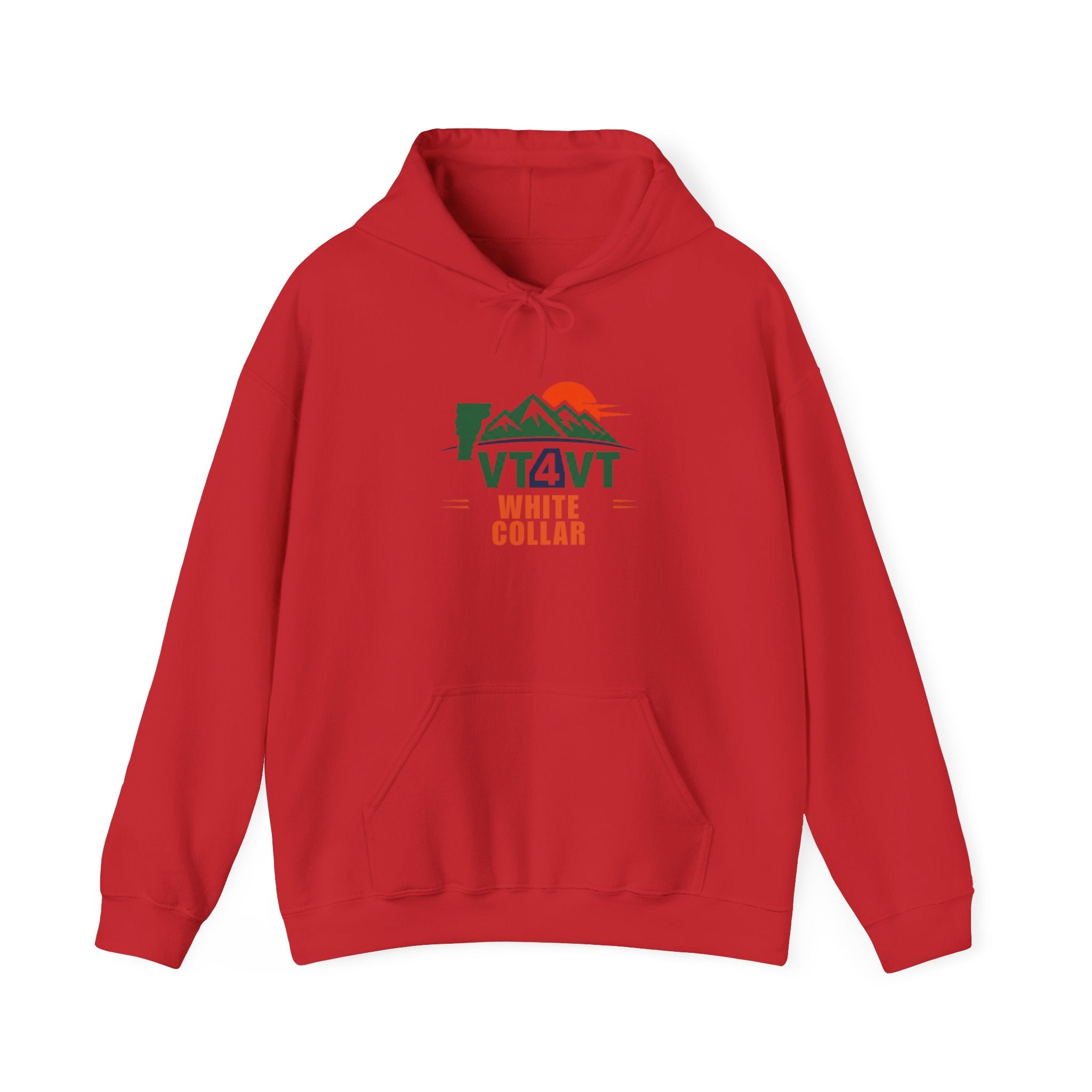 VT4VT WHITE COLLAR Hoodie — "Vermont's Future Worth Protecting — DAMN RIGHT"