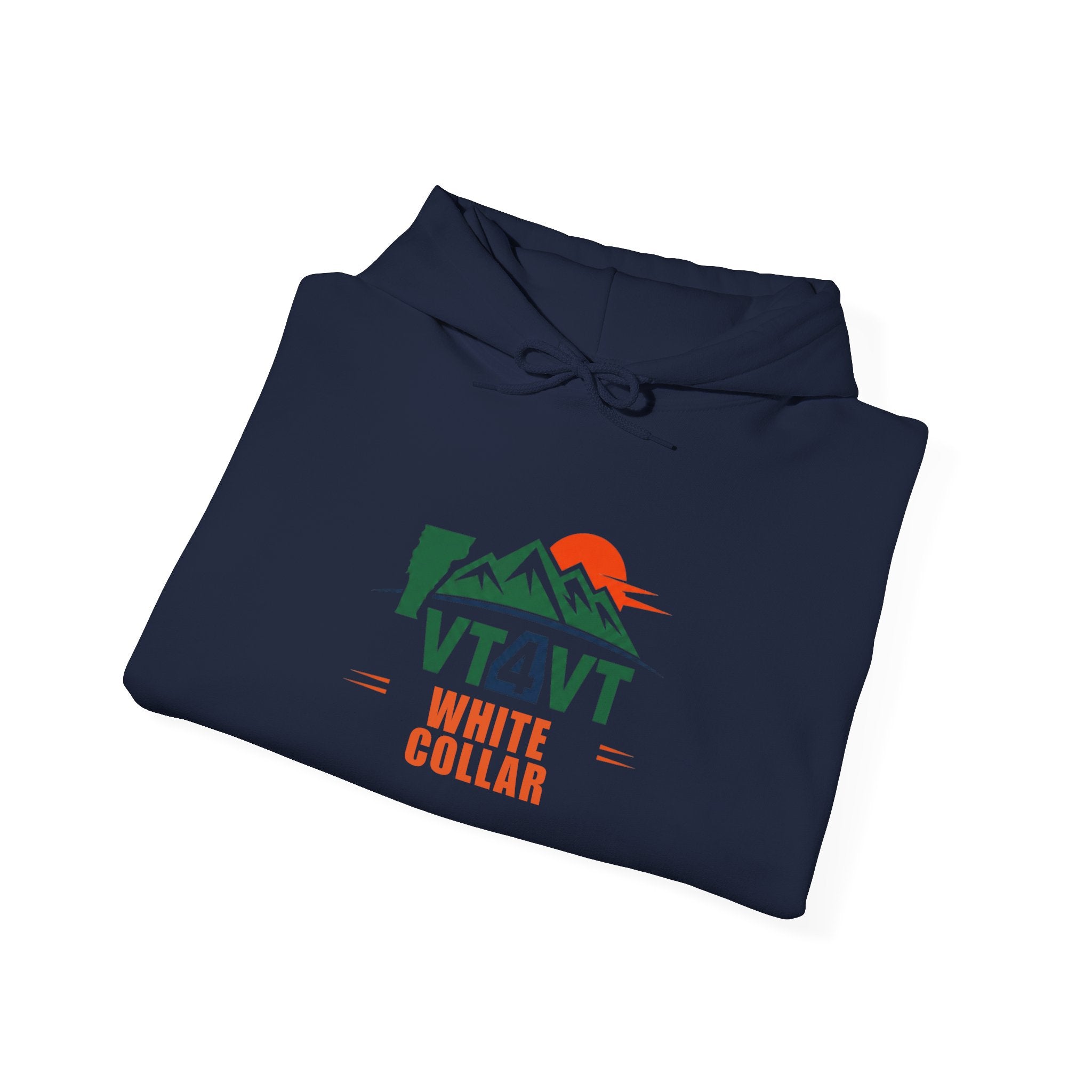 VT4VT WHITE COLLAR Hoodie — "Vermont's Future Worth Protecting — DAMN RIGHT"