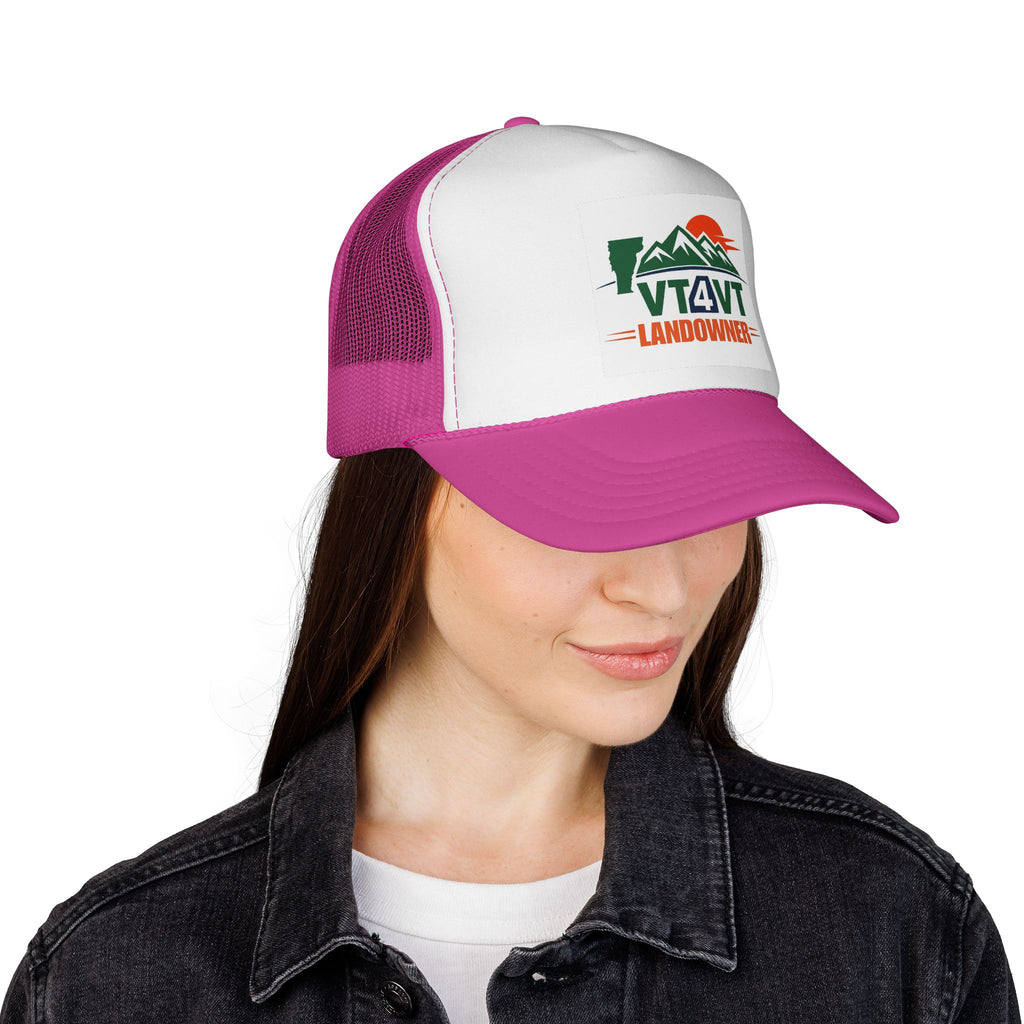 VT4VT LANDOWNER Trucker Cap — "Vermont's Future Worth Protecting — DAMN RIGHT"