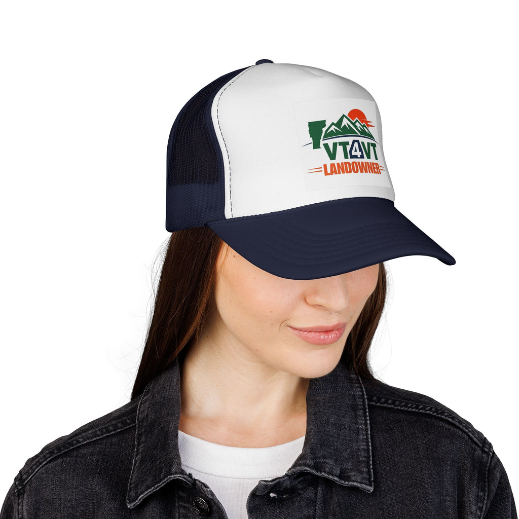 VT4VT LANDOWNER Trucker Cap — "Vermont's Future Worth Protecting — DAMN RIGHT"