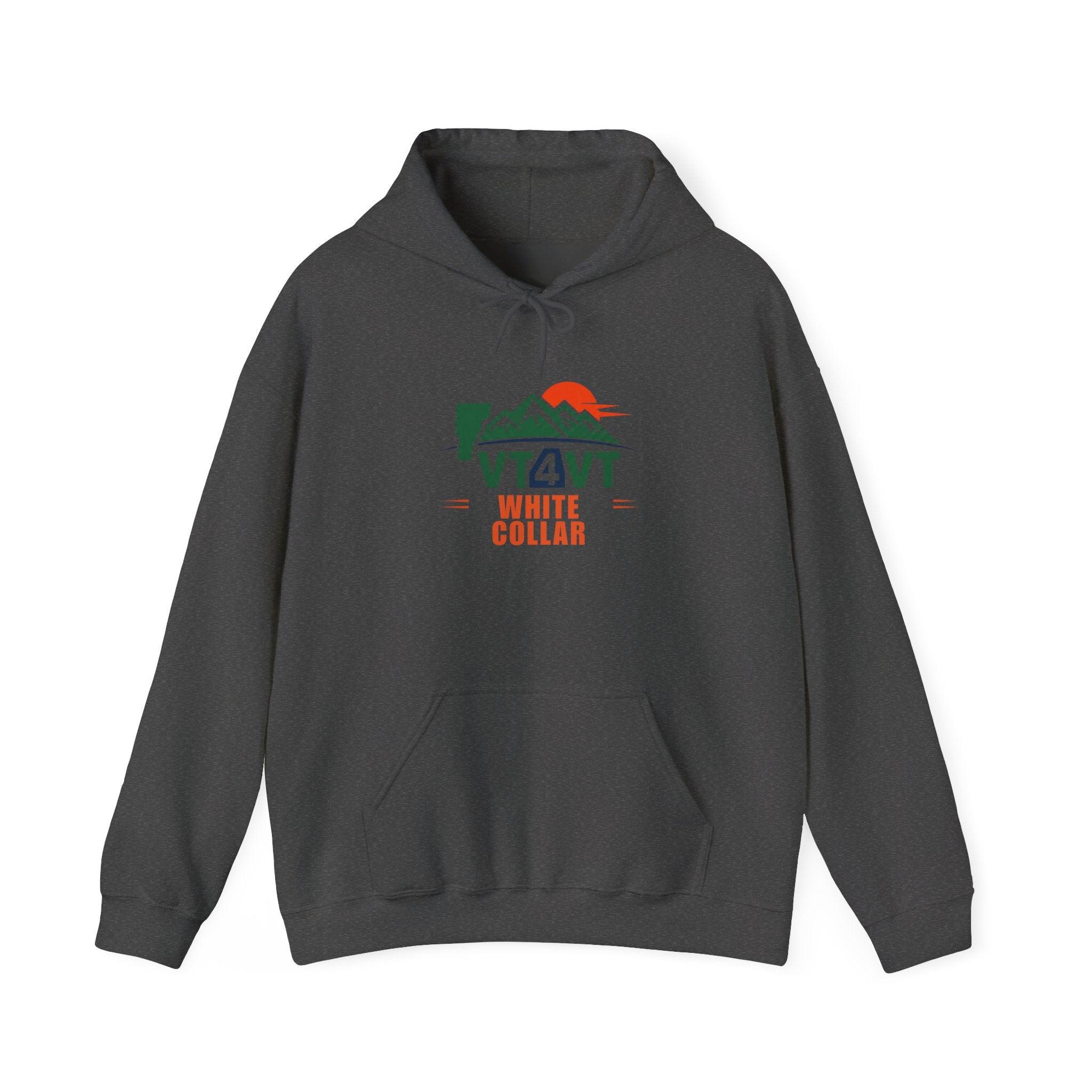 VT4VT WHITE COLLAR Hoodie — "Vermont's Future Worth Protecting — DAMN RIGHT"