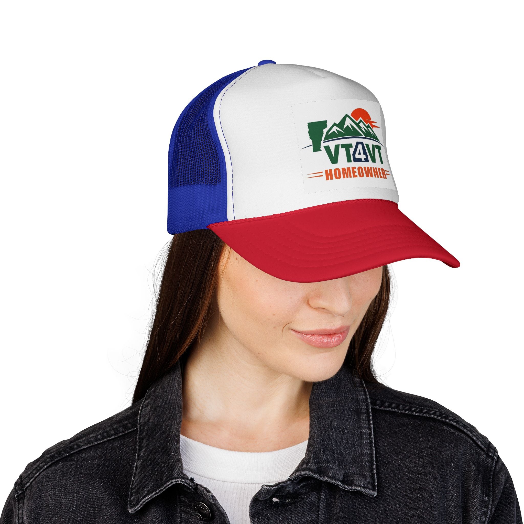 VT4VT HOMEOWNER Trucker Cap — "Vermont's Future Worth Protecting — DAMN RIGHT"