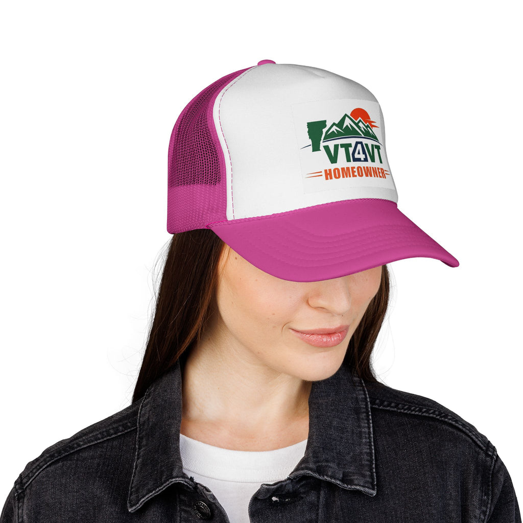 VT4VT HOMEOWNER Trucker Cap — "Vermont's Future Worth Protecting — DAMN RIGHT"