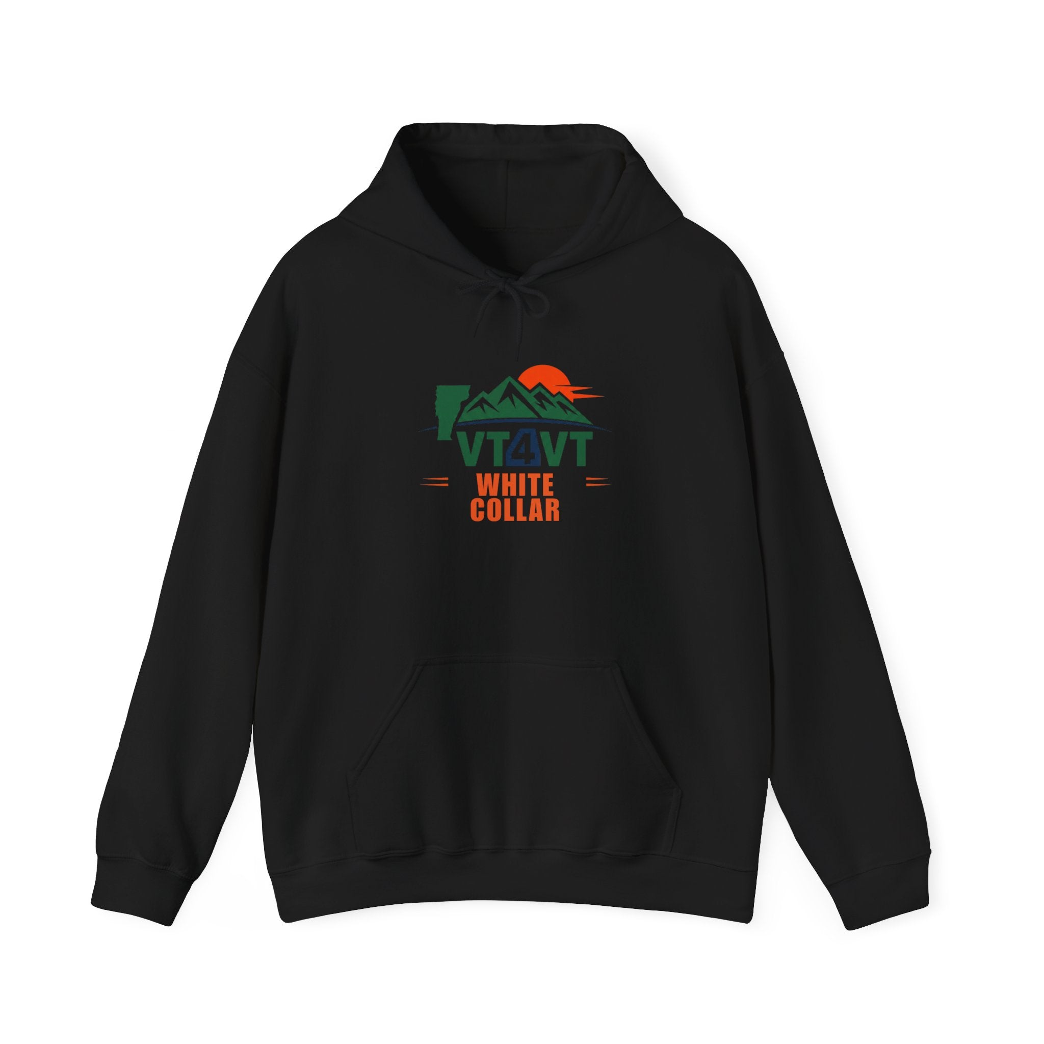 VT4VT WHITE COLLAR Hoodie — "Vermont's Future Worth Protecting — DAMN RIGHT"